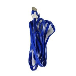 WIRELESS GEAR USB Sync & Charge Flat Cable Droid Samsung LG Blue Ribbon